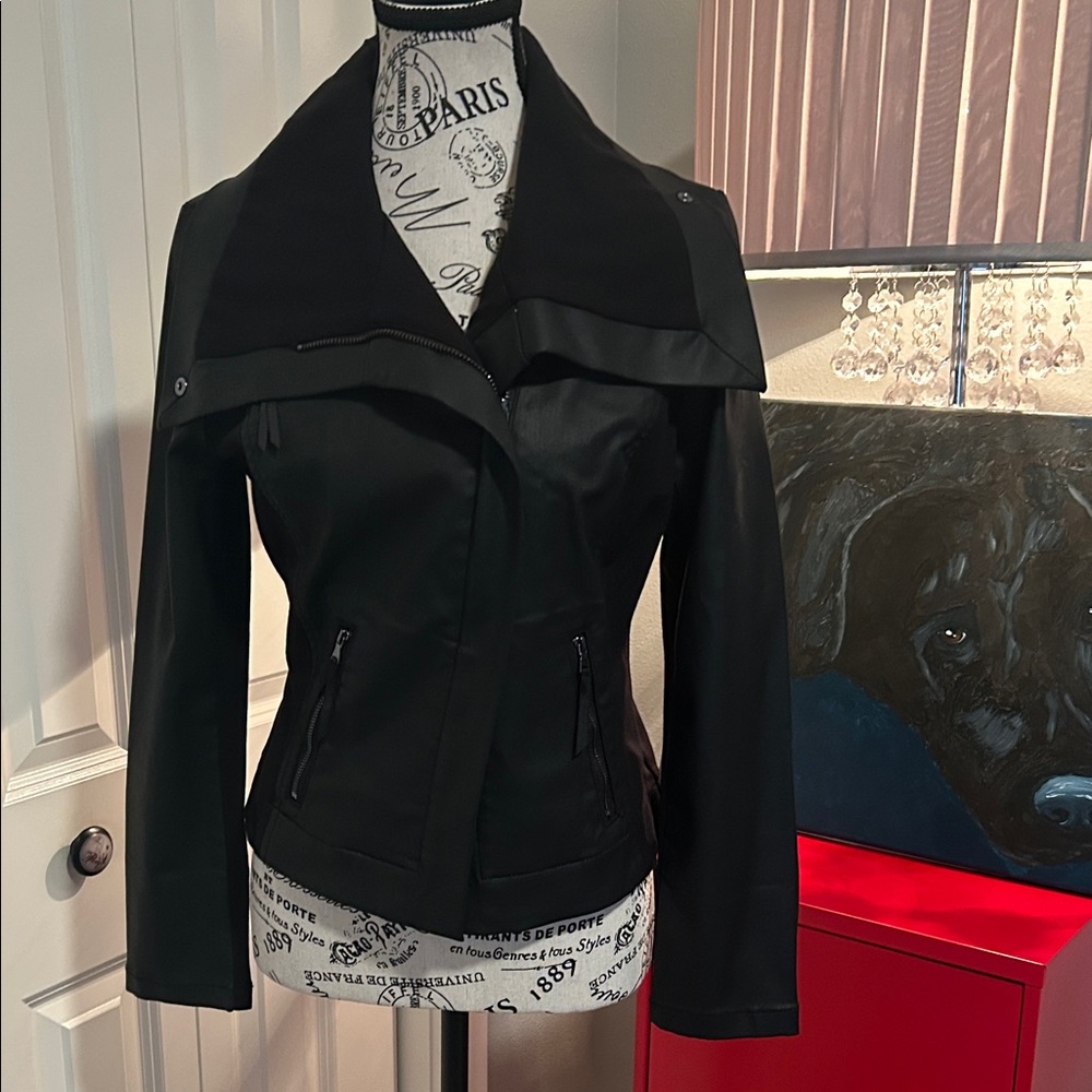 NWOT Coated Denim Jacket with Accentuating Collar from WHBM